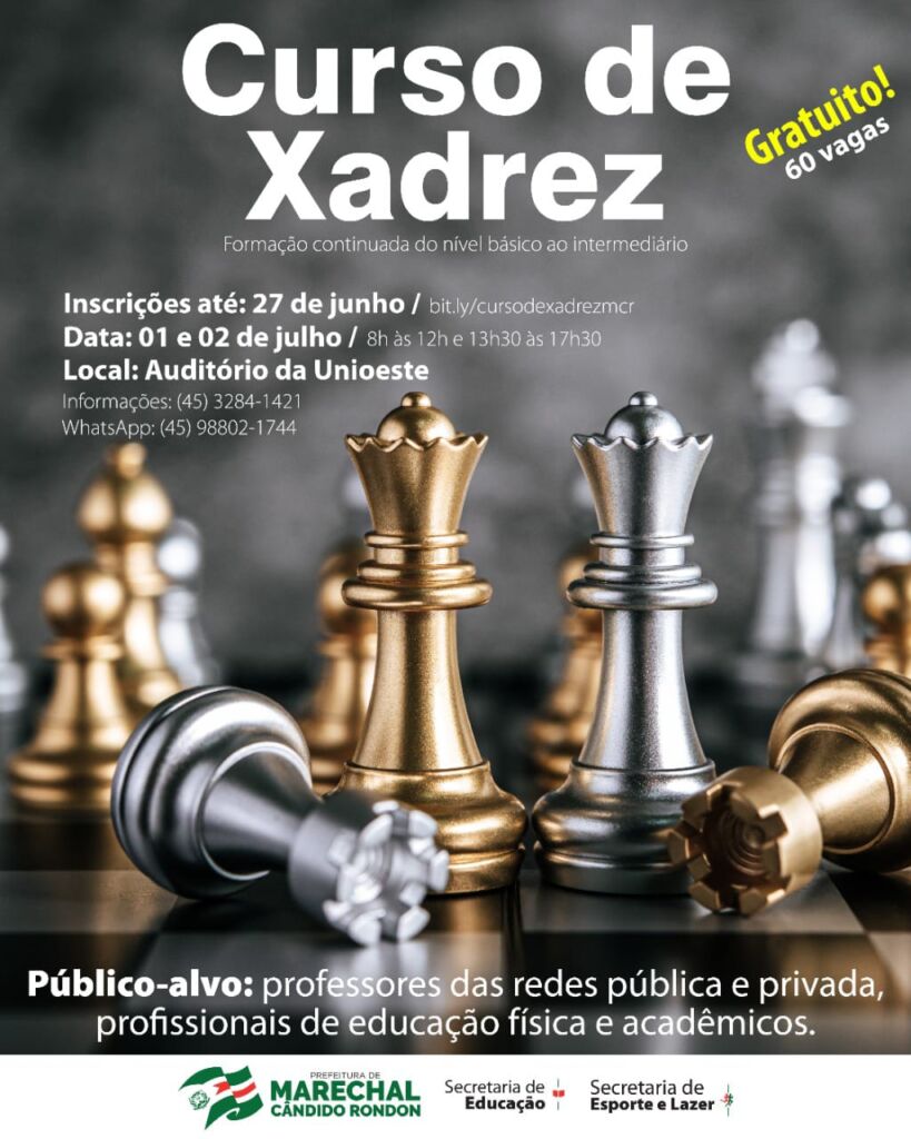 Prazo de inscrições ao curso gratuito de xadrez encerra hoje (27) – Portal  Rondon